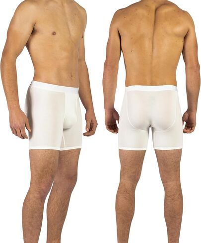 BN3TH Men's Classic Icon Boxer Briefs with 3-D Pouch - Breathable, Anti-Chafing, Ultra-soft, Sustainable, Premium Athletic Underwear, No-Roll Waistband, 3 pk, 6.5" inseam (White, Small) in Saudi Arabia