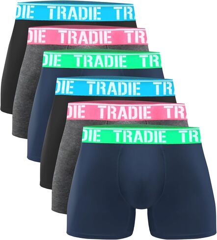 TRADIE Men's 6pk Cotton/Elastane Fitted Boxer-Brief in Saudi Arabia