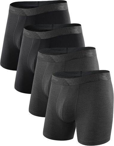 Arjen Kroos Men's Seamless Boxer Briefs 4 Pack Anti-Chafing Shapewear-Moisture Wicking Workout Running Underwear in Kuwait