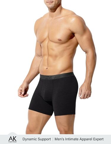 Arjen Kroos Men's Seamless Boxer Briefs 4 Pack Anti-Chafing Shapewear-Moisture Wicking Workout Running Underwear in Kuwait