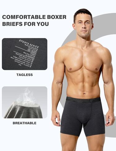 Arjen Kroos Men's Seamless Boxer Briefs 4 Pack Anti-Chafing Shapewear-Moisture Wicking Workout Running Underwear in Kuwait
