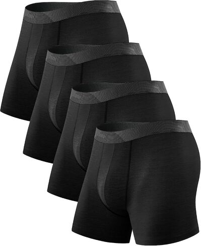 Arjen Kroos Men's Seamless Boxer Briefs 4 Pack Anti-Chafing Shapewear-Moisture Wicking Workout Running Underwear in Kuwait