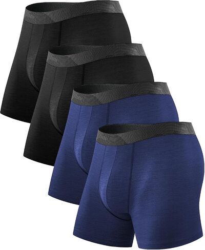 Arjen Kroos Men's Seamless Boxer Briefs 4 Pack Anti-Chafing Shapewear-Moisture Wicking Workout Running Underwear in Kuwait