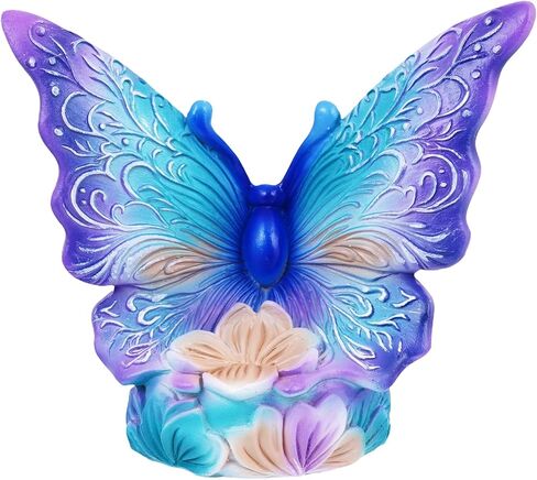 Butterfly Incense Burner – 5 x 4 x 2.25 Inch Hand-Painted Cold Cast Resin | Decorative Holder for Incense Sticks & Cones | Nature-Inspired Butterfly Design Spiritual Home & Meditation Décor in Kuwait