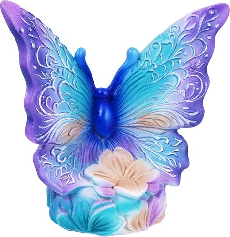 Butterfly Incense Burner – 5 x 4 x 2.25 Inch Hand-Painted Cold Cast Resin | Decorative Holder for Incense Sticks & Cones | Nature-Inspired Butterfly Design Spiritual Home & Meditation Décor in Kuwait