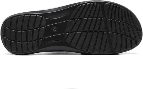 Mens Leather Slide Sandals Slippers for Men Slip On Shoes Double Strap Style Comfort in Saudi Arabia