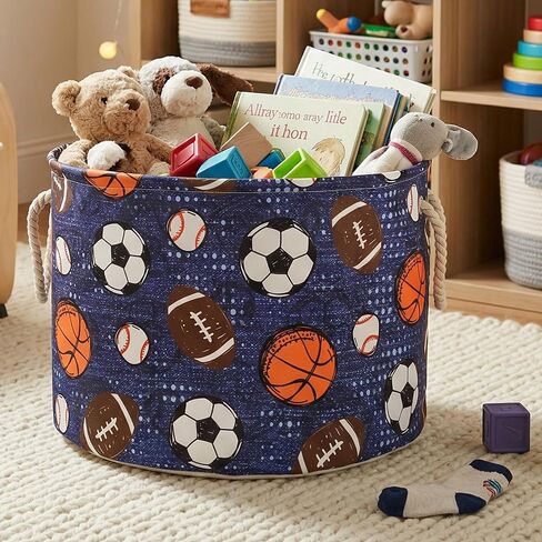Highland Cow Nursery Baskets Large Size Western Laundry Basket with Cotton Rope Handles Cowboy Nursery Decor Hamper For Toys Cloths Baby Stuff (Cow skin) in Kuwait