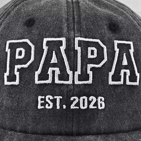 Papa est 2026 Hats for Men, Adjustable Embroidered Cotton Dad Baseball Cap in Saudi Arabia