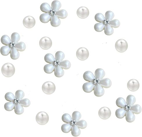 Silver Flower Shoe Charms for Women, Bling Rhinestone Charms for Clog Shoe Decoration in Saudi Arabia