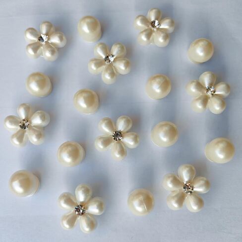 Silver Flower Shoe Charms for Women, Bling Rhinestone Charms for Clog Shoe Decoration in Saudi Arabia