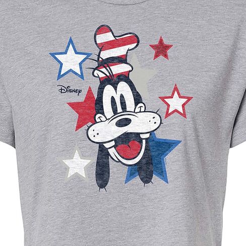 Disney Americana - Americana Goofy - Juniors Cropped Cotton Blend T-Shirt in Kuwait