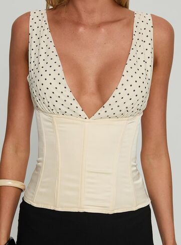 Princess Polly Women's Briannah Contrast Corset Top in Kuwait