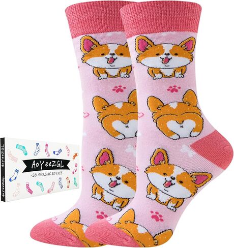 Women Colourful fun Socks,Cute Crazy Animals Socks,Funny Gifts Christmas Stocking Stuffers for Women in Saudi Arabia