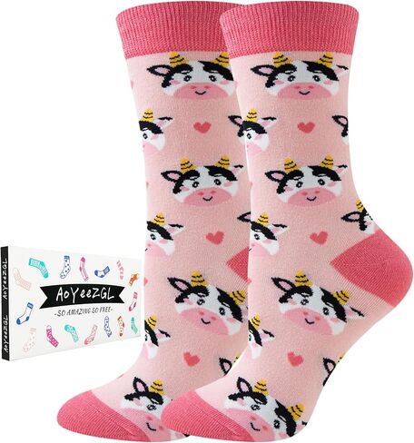 Women Colourful fun Socks,Cute Crazy Animals Socks,Funny Gifts Christmas Stocking Stuffers for Women in Saudi Arabia