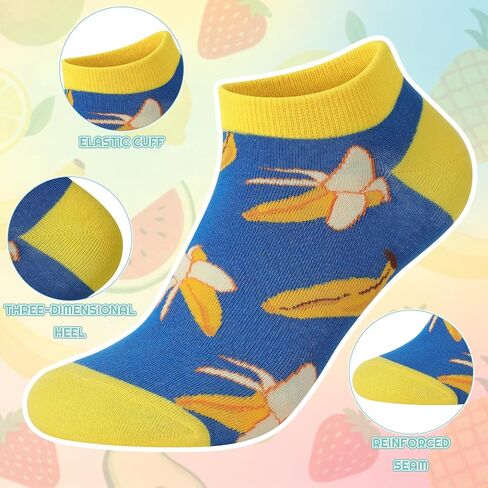 9 Pairs Fruit Ankle Socks for Women, Funny Fun Low Cut Socks Novelty Cotton No Show Sock for Women Teen Girls in Saudi Arabia