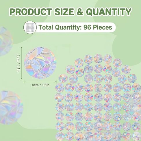 96 PCS Bird Window Strike Prevention, Bird Deterrent for Windows, Strike Prevention for Windows, Window Deterrent, Reusable Window Decals for Safety in Saudi Arabia