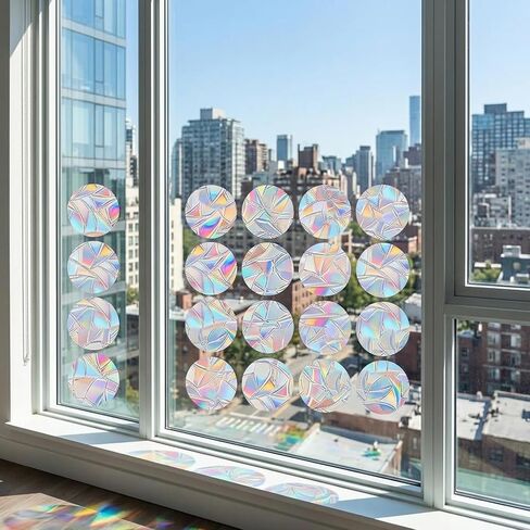 96 PCS Bird Window Strike Prevention, Bird Deterrent for Windows, Strike Prevention for Windows, Window Deterrent, Reusable Window Decals for Safety in Saudi Arabia
