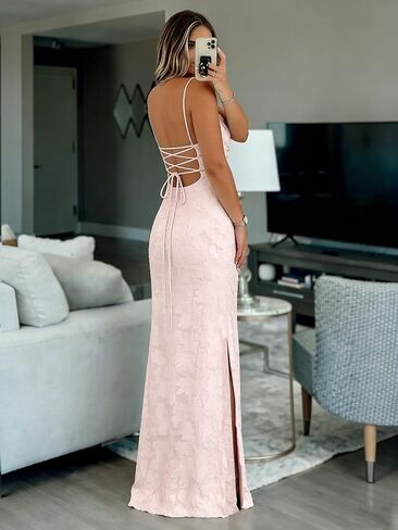 Floral Bridesmaid Dresses for Women Long Cowl Neck Corset Formal Wedding Guest Dress in Kuwait