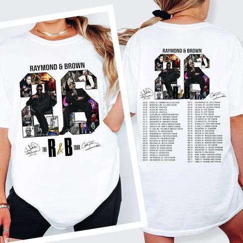 R&B Raymond Brown Tour Shirt, Vintage Concert Style T-Shirt, Retro Inspired Concert Graphic Tee in Saudi Arabia