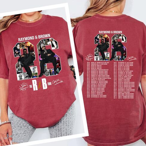 R&B Raymond Brown Tour Shirt, Vintage Concert Style T-Shirt, Retro Inspired Concert Graphic Tee in Saudi Arabia