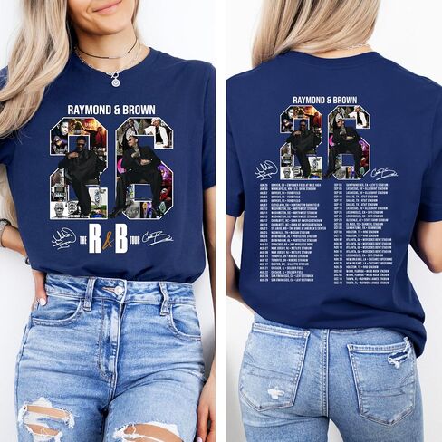 R&B Raymond Brown Tour Shirt, Vintage Concert Style T-Shirt, Retro Inspired Concert Graphic Tee in Saudi Arabia