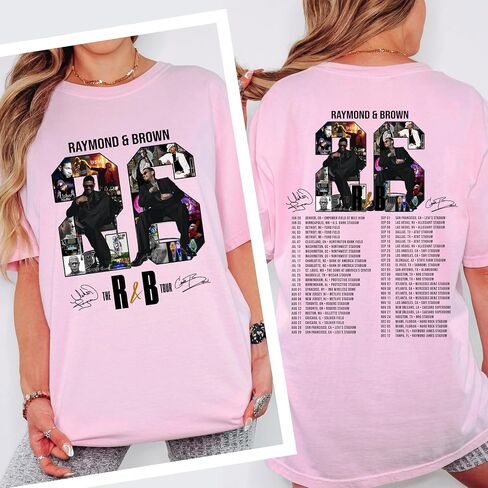 R&B Raymond Brown Tour Shirt, Vintage Concert Style T-Shirt, Retro Inspired Concert Graphic Tee in Saudi Arabia