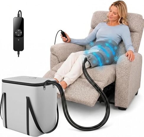 Ice Machine for Hip After Surgery, Cold Therapy Machine for Hip Replacement Recovery with Remote Control, Quiet Ice Therapy System with 18QT Portable Cooler for Pain Relief & Swelling Reduction in Kuwait