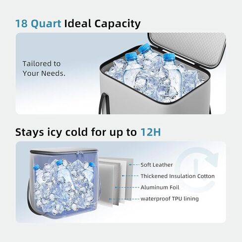 Ice Machine for Hip After Surgery, Cold Therapy Machine for Hip Replacement Recovery with Remote Control, Quiet Ice Therapy System with 18QT Portable Cooler for Pain Relief & Swelling Reduction in Kuwait