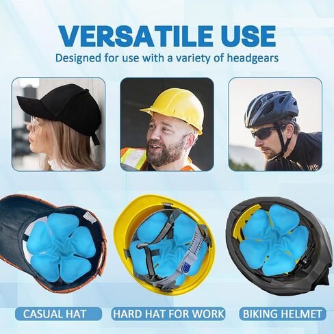 Head Cooling Ice Pack 2 Pack, Reusable Flexible Cooling Gel Liner for Regular Hats, Cycling and Catcher Helmets, Summer Heat Relief (Lake Blue) in Saudi Arabia