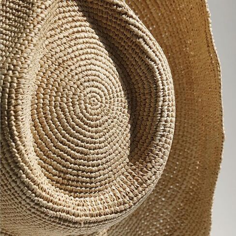 Raffia Straw Cowboy Hat for Women Men Foldable Beach Hat Rodeo Western Straw Cowgirl Hat Handwoven Natural Straw in Saudi Arabia