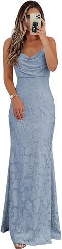 Floral Bridesmaid Dresses for Women Long Cowl Neck Corset Formal Wedding Guest Dress in Saudi Arabia