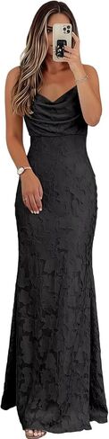 Floral Bridesmaid Dresses for Women Long Cowl Neck Corset Formal Wedding Guest Dress in Kuwait