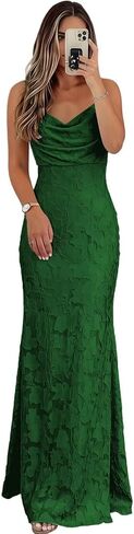 Floral Bridesmaid Dresses for Women Long Cowl Neck Corset Formal Wedding Guest Dress in Kuwait