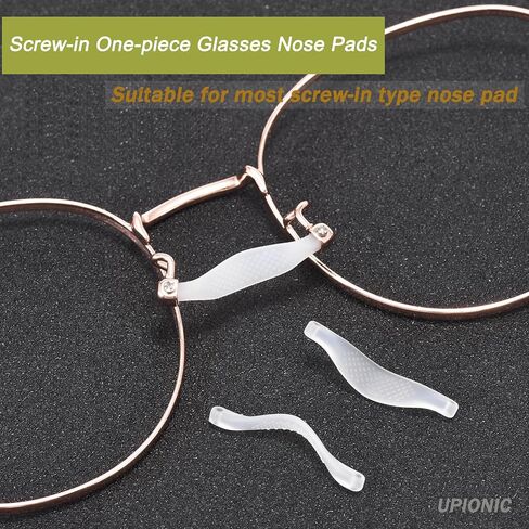 5 PCS One-piece Glasses Nose Pads Screw-in Anti-Slip Silicone Eyeglasses Nose Pads Replacement for Glasses Sunglasses in Saudi Arabia