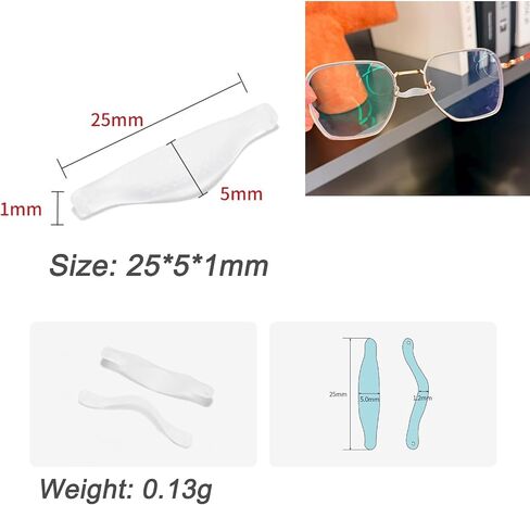 5 PCS One-piece Glasses Nose Pads Screw-in Anti-Slip Silicone Eyeglasses Nose Pads Replacement for Glasses Sunglasses in Saudi Arabia