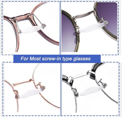 5 PCS One-piece Glasses Nose Pads Screw-in Anti-Slip Silicone Eyeglasses Nose Pads Replacement for Glasses Sunglasses in Saudi Arabia