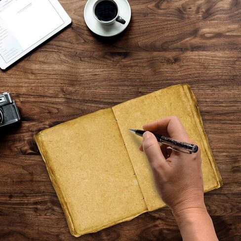 Succor Leather Leather Leather Journal-sketchbook-scrapbook-unlined dairy-phair-white white crice writed word portor for men and women-7x5 incs in Kuwait