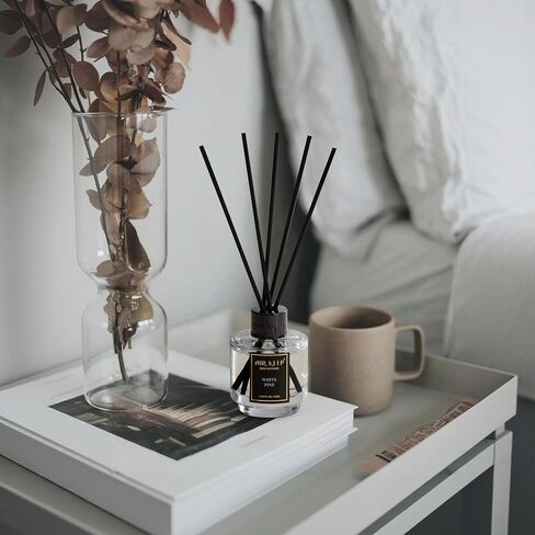 Airkeep Reed Diffuser Set of 3 for Bathroom Air Fresheners, Oil Diffuser Sticks | Cedar Wood,White Pine Moroccan Amber Scent Diffuser(1.7 fl oz*3) Fragrance with 18 Sticks Defusers | Shelf Decor in Saudi Arabia