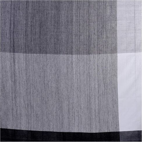 dB DESH BIDESH Women's Traditional Bengali Handloom Tant Pure Cotton Saree Pompom Desigined With Blouse Piece Free Size Light Black Grey White in Saudi Arabia