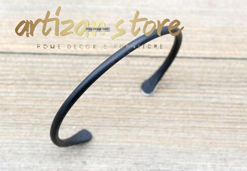 ARTIZANSTORE Thin Iron Bracelet, 6th Gift, Unisex Iron Bracelet, Hand Forged, in Kuwait