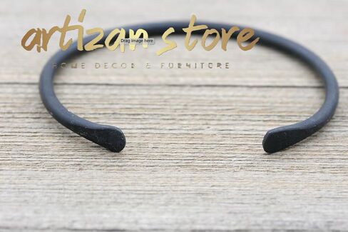 ARTIZANSTORE Thin Iron Bracelet, 6th Gift, Unisex Iron Bracelet, Hand Forged, in Kuwait