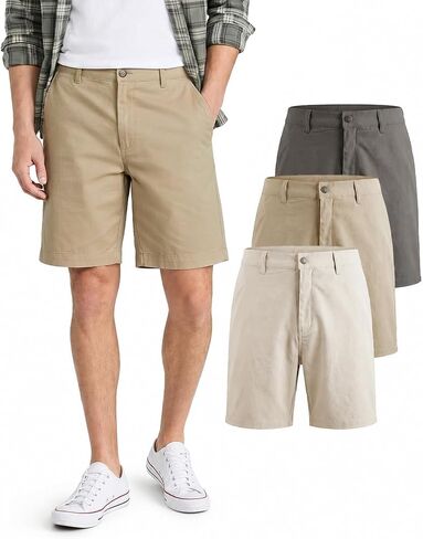 Liloak Chino Shorts Men Shorts Casual Pack 9 Inch Inseam for Golf Summer Lounge Dress Lightweight in Saudi Arabia