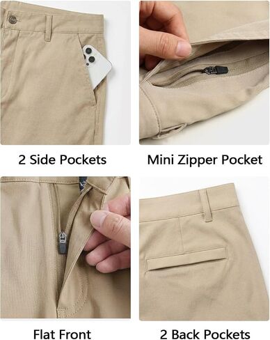 Liloak Chino Shorts Men Shorts Casual Pack 9 Inch Inseam for Golf Summer Lounge Dress Lightweight in Saudi Arabia