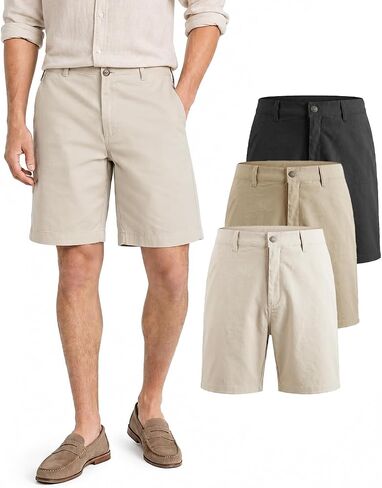 Liloak Chino Shorts Men Shorts Casual Pack 9 Inch Inseam for Golf Summer Lounge Dress Lightweight in Saudi Arabia