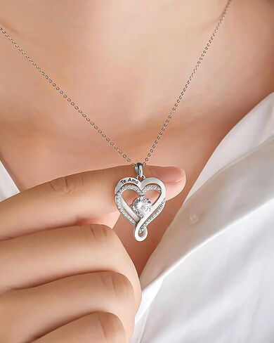 To My Wife Necklace Gift from Husband - Sterling Silver Necklace with Spanish Message Card Para Mi Esposa with Message Card & Gift Box in Saudi Arabia