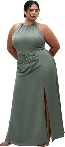 City Chic Plus Size Dress - Celina Halter Maxi in Kuwait