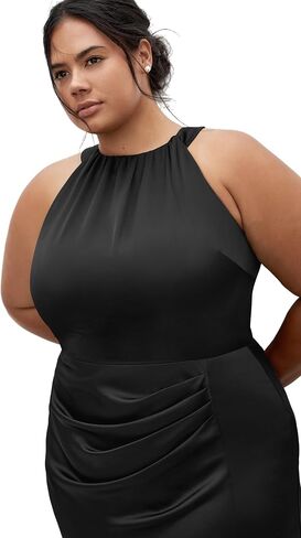 City Chic Plus Size Dress - Celina Halter Maxi in Kuwait