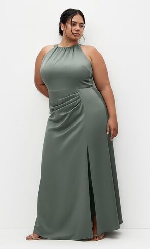 City Chic Plus Size Dress - Celina Halter Maxi in Kuwait
