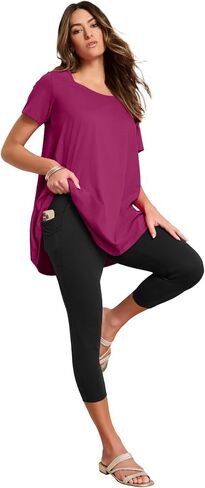 Roaman's Women's Plus Size Side-Pocket Essential Capri Legging in Kuwait