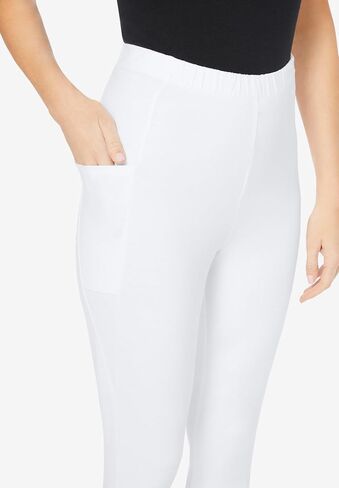 Roaman's Women's Plus Size Side-Pocket Essential Capri Legging in Kuwait